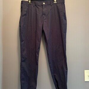 Fabletics Chino Pants Mens 36x32 Navy Blue Flat Front Straight Leg